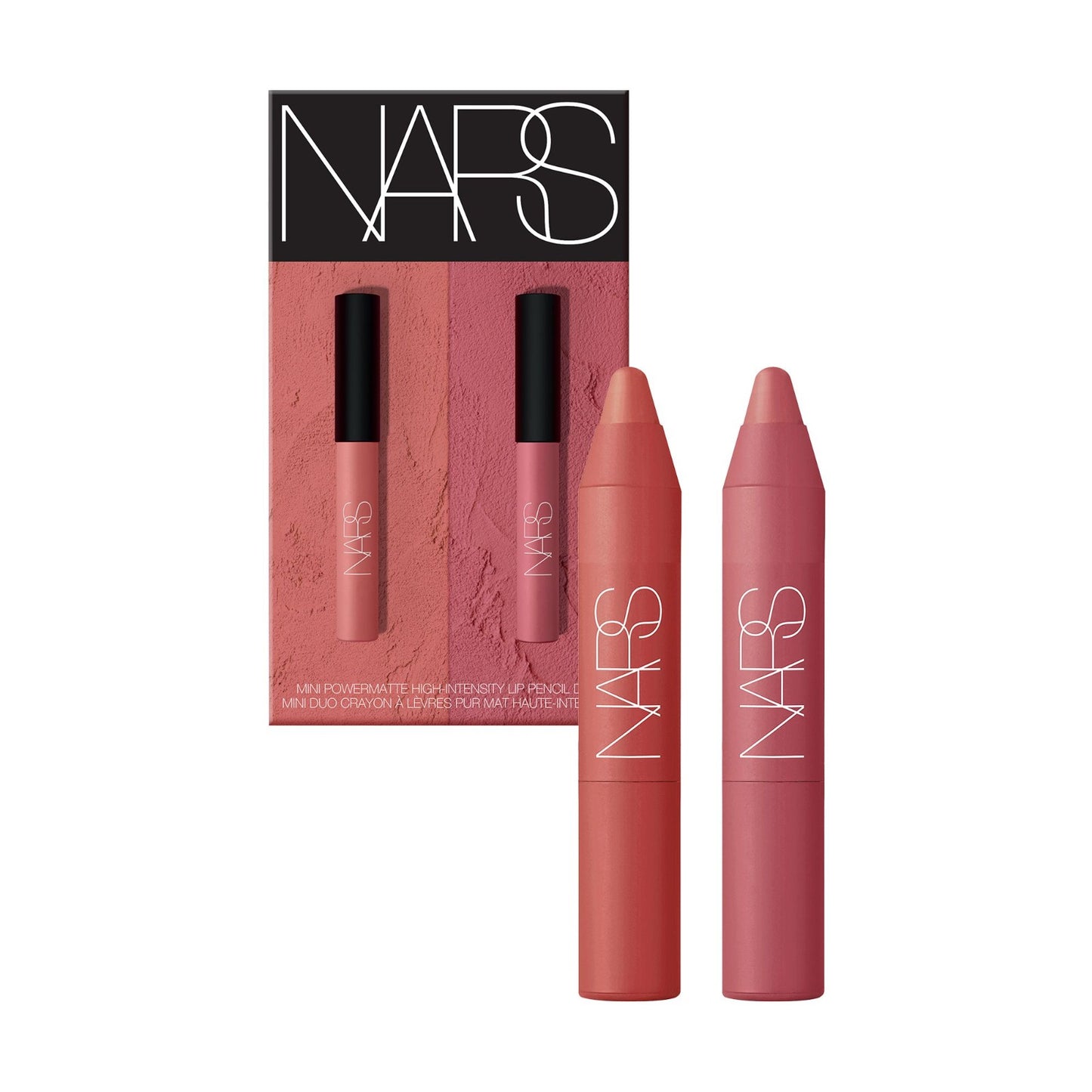 NARS MINI POWERMATTE HIGH-INTENSITY LIP PENCIL DUO - DOLCE VITA/TAKE ME HOME