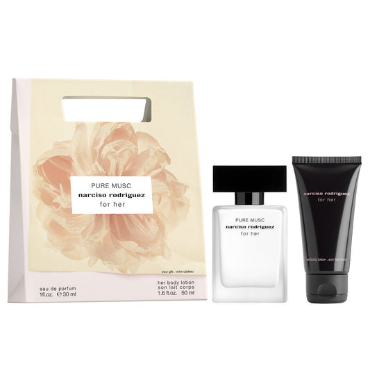 NARCISO RODRIGUEZ FOR HER PURE MUSC VAL25-SBAG EDP 30ML + BODY LOTION 50ML