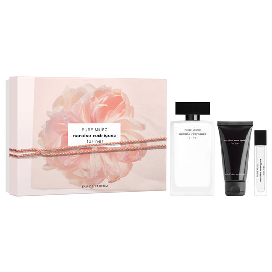 NARCISO RODRIGUEZ FOR HER PURE MUSC EDP 100ML + BODY LOTION 50ML + PURSE SPRAY 10ML