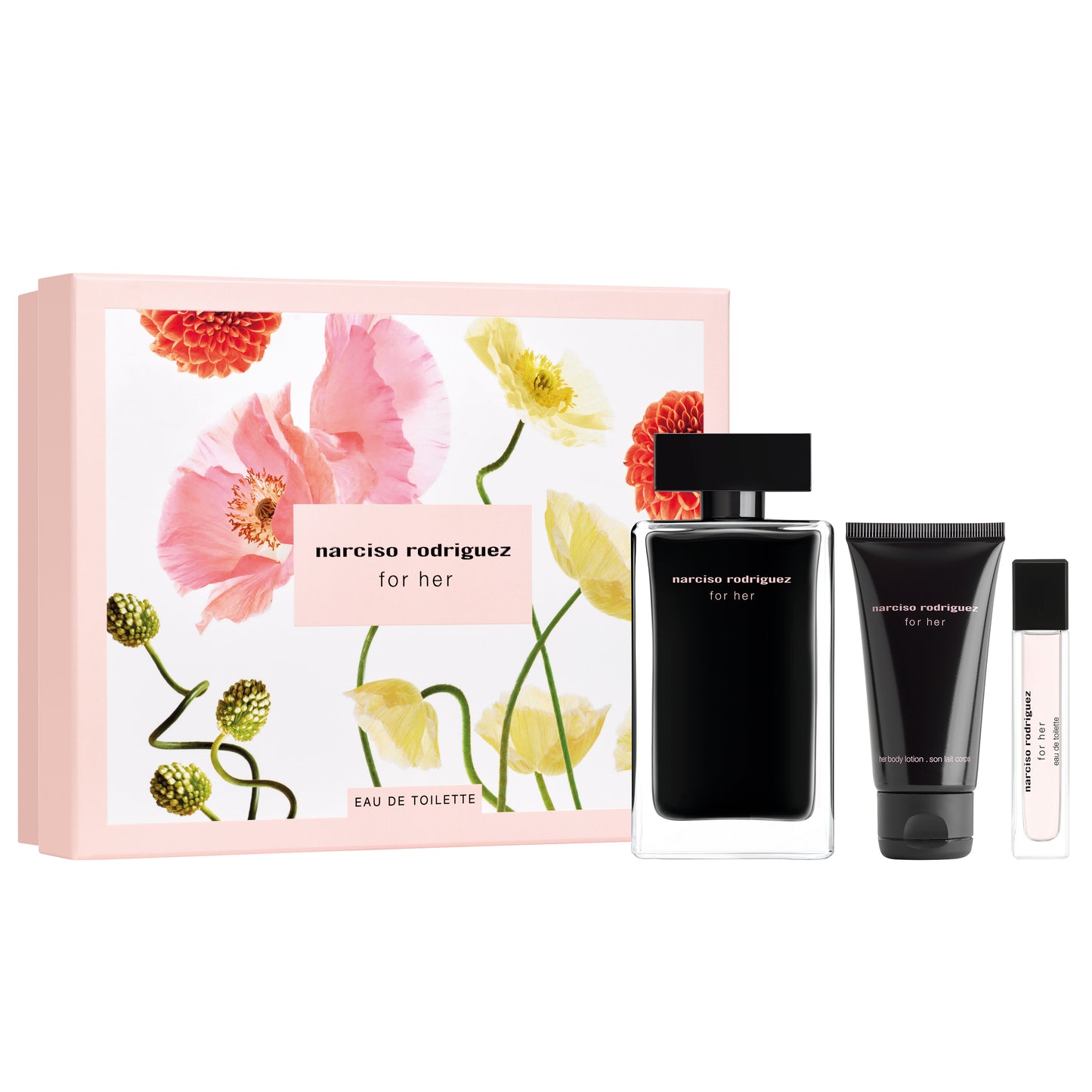 Narciso Rodriguez For Her Eau De Toilette 100ml + Eau De Toilette 10ml + Body Lotion 50ml