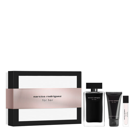 NARCISO RODRIGUEZ FOR HER EDT-XMS25-SET B - 100ML + BODY LOTION 50ML + FHEDTPS 10ML