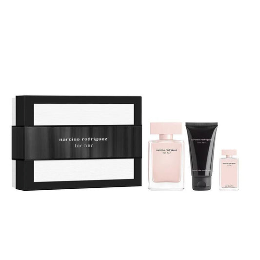 NARCISO RODRIGUEZ FOR HER EDP-XMS25-SET D - 100ML + BODY LOTION 50ML + FHEDPPS 10ML