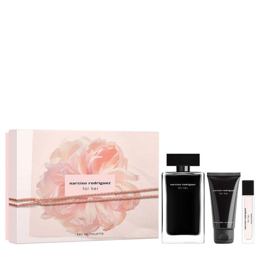 NARCISO RODRIGUEZ FOR HER EDT 100ML + BODY LOTION 50ML + PURSE SPRAY 10ML